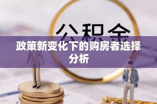 南宁政策新变化下的购房者选择分析